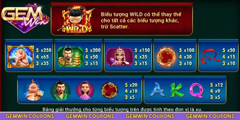 Natra Ma Rồng Gemwin – Slot Na Tra Giáng Thế Dễ Nổ Hũ 3 Wild xuất hiện giữa cột 2, 3 hoặc 4